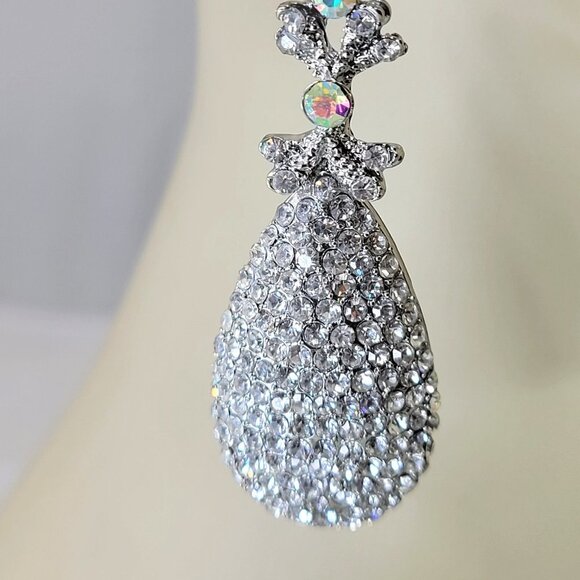 Crystal Rhinestone Earrings - Picture 3 of 13